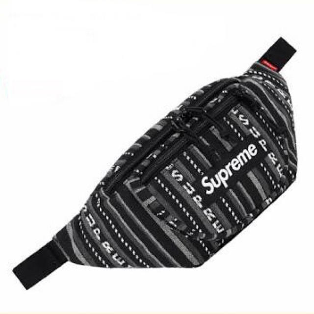 Supreme(シュプリーム)のWoven Stripe Waist Bag(ブラック)  メンズのバッグ(ウエストポーチ)の商品写真