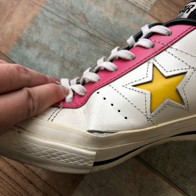 CONVERSE(コンバース)のコンバース  ワンスター  マルチ ホワイト 日本製 27cm USED 傷あり メンズの靴/シューズ(スニーカー)の商品写真