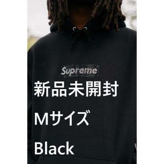 Supreme Swarovski Box Logo Hood Black M(パーカー)