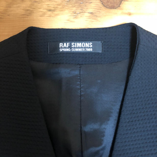 RAF SIMONS 2009ss ノーカラージャケット 2