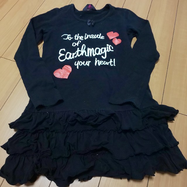 EARTHMAGIC(アースマジック)の値下げ☆彡アース  ワンピ キッズ/ベビー/マタニティのキッズ服女の子用(90cm~)(ワンピース)の商品写真