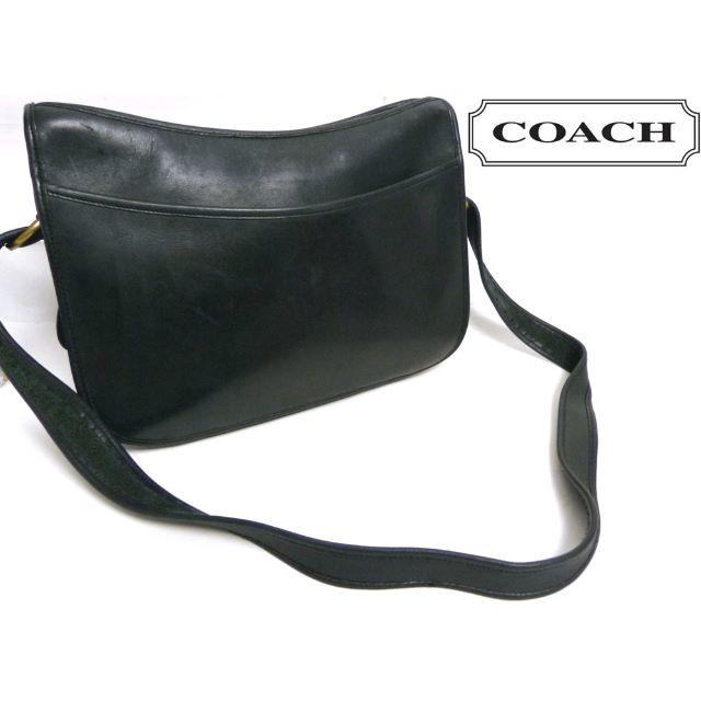 オールドコーチ OLD COACH レザーショルダーバッグ (黒)