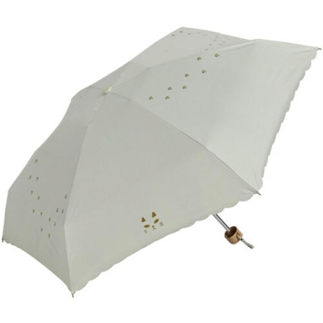 【折りたたみ傘】晴雨兼用 遮光99.9% ネコ柄　niftycolors レディースのファッション小物(傘)の商品写真