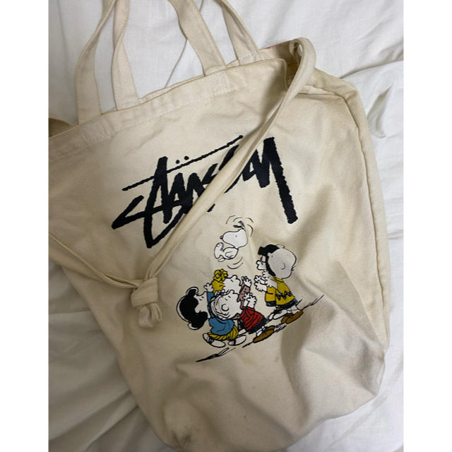 STUSSY(ステューシー)のゆうさん専用　stussy スヌーピーコラボバッグ レディースのバッグ(トートバッグ)の商品写真