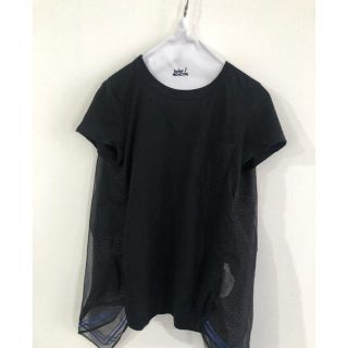 サカイ(sacai)のsacai 黒Tシャツ(Tシャツ/カットソー(半袖/袖なし))