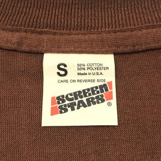 ヘインズ(Hanes)のデッドストック！ 80's SCREEN STARS T USA製 S ブラウン(Tシャツ/カットソー(半袖/袖なし))