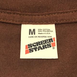 ヘインズ(Hanes)のデッドストック！ 80's SCREEN STARS T USA製 M ブラウン(Tシャツ/カットソー(半袖/袖なし))