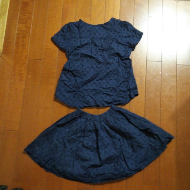 UNIQLO(ユニクロ)のユニクロ セットアップ キッズ/ベビー/マタニティのキッズ服女の子用(90cm~)(ブラウス)の商品写真