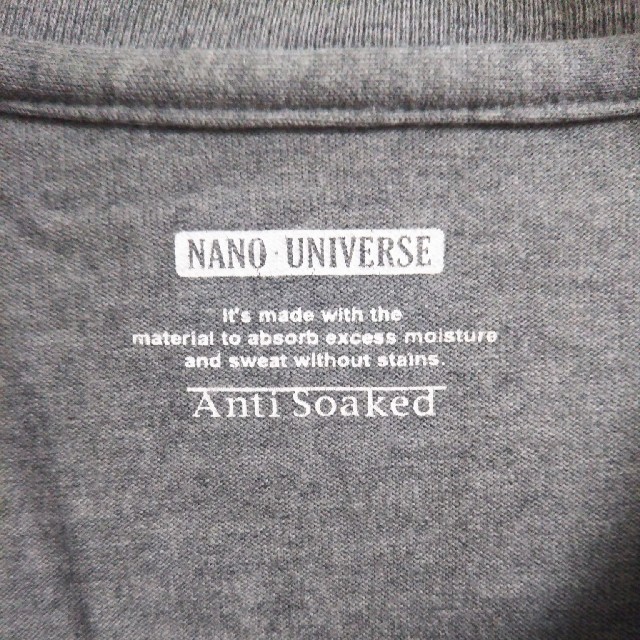 nano・universe(ナノユニバース)の美品XL  nano universe Anti Soaked Tシャツ グレー メンズのトップス(Tシャツ/カットソー(半袖/袖なし))の商品写真