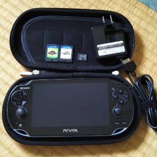 プレイステーションヴィータ(PlayStation Vita)のPS Vita 3G/WiFi PCH-1100＋メモリーカード・ソフト(携帯用ゲーム機本体)