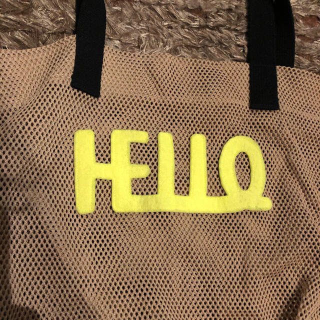 イエナLUDLOW メッシュ　トートバッグ　HELLO