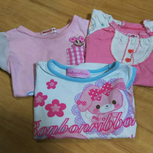 サンリオ(サンリオ)の女の子 Tシャツ ３枚セット size95～100 キッズ/ベビー/マタニティのキッズ服女の子用(90cm~)(Tシャツ/カットソー)の商品写真