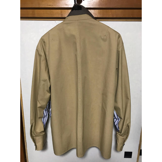 大人の上質 Sacai/20SS/プルオーバーミリタリーSSシャツ/1/ベージュ
