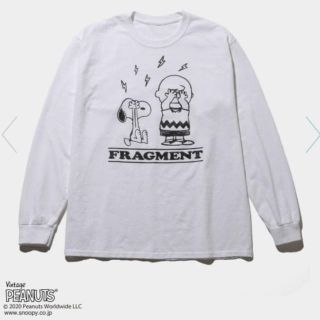 フラグメント(FRAGMENT)のXL フラグメント スヌーピー ピーナッツ 長袖 白(Tシャツ/カットソー(七分/長袖))