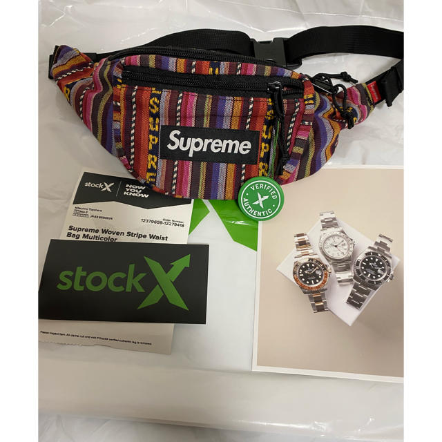 supreme Woven Stripe WaistBag Multicolor - ウエストポーチ