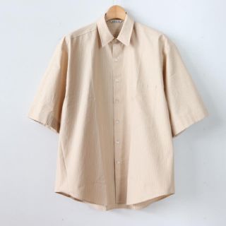 コモリ(COMOLI)の【定価24,200円】オーラリー　ハーフスリーブビックシャツ 18ssサイズ4(シャツ)