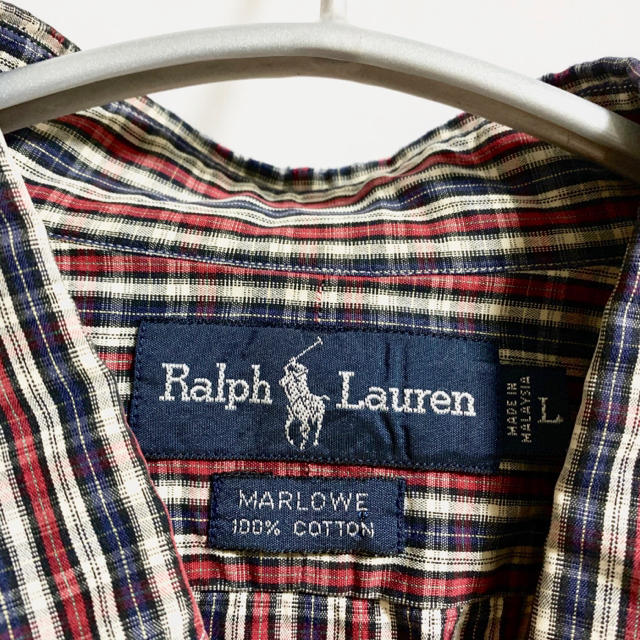 Ralph Lauren(ラルフローレン)のRALPH LAUREN ラルフローレン チェックシャツ ワンポイント メンズのトップス(シャツ)の商品写真