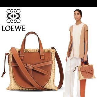 ロエベ(LOEWE)のLOEWE Gate  レザー ラフィア 2way バッグ(ハンドバッグ)