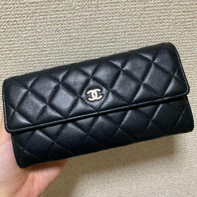 76%OFF!】極美品♡シャネル 長財布 ラムスキン ココマーク マトラッセ