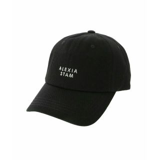 アリシアスタン(ALEXIA STAM)の【新品】ALEXIASTAM SeparatedLogoCap キャップ黒 帽子(キャップ)