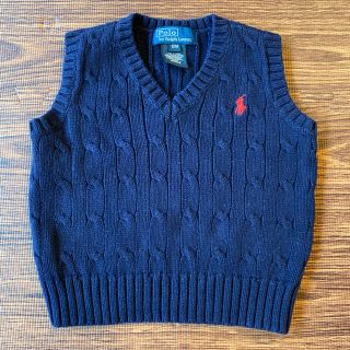 ポロラルフローレン(POLO RALPH LAUREN)のラルフローレン ニットベスト ネイビー ベビー キッズ 12M(ニット/セーター)