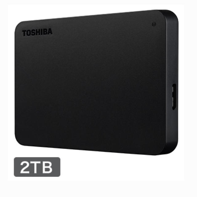 TOSHIBA 外付けポータブルハードディスク 2TB ブラックUSBバスパワー外形寸法