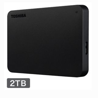 トウシバ(東芝)のTOSHIBA 外付けポータブルハードディスク 2TB ブラック(PC周辺機器)