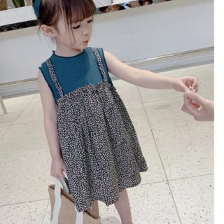 ザラキッズ(ZARA KIDS)のレオパード　ワンピース　ブラウン　90(ワンピース)