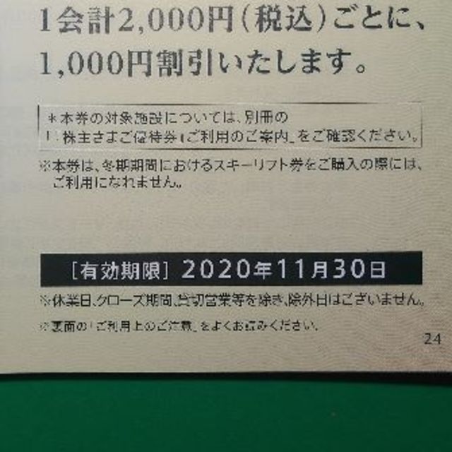 埼玉西武ライオンズ(サイタマセイブライオンズ)の西武 ホールディングス 株主さまご優待券 １冊 ♪ チケットのチケット その他(その他)の商品写真