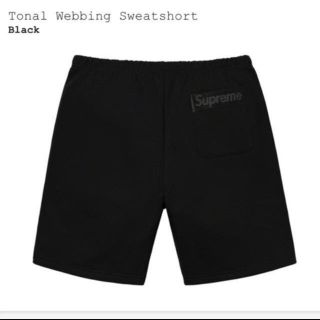 シュプリーム(Supreme)のsupreme tonal webbing sweatshort M 黒(ショートパンツ)