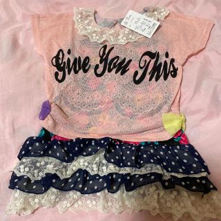 シマムラ(しまむら)の未使用☆女の子用チュニック100☆しまむら(Tシャツ/カットソー)