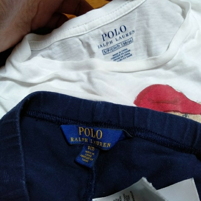 POLO RALPH LAUREN(ポロラルフローレン)の専用♡♡【♡POLO ラルフ・ローレン♡】Tシャツ＆ロングパンツSET　130 キッズ/ベビー/マタニティのキッズ服女の子用(90cm~)(Tシャツ/カットソー)の商品写真