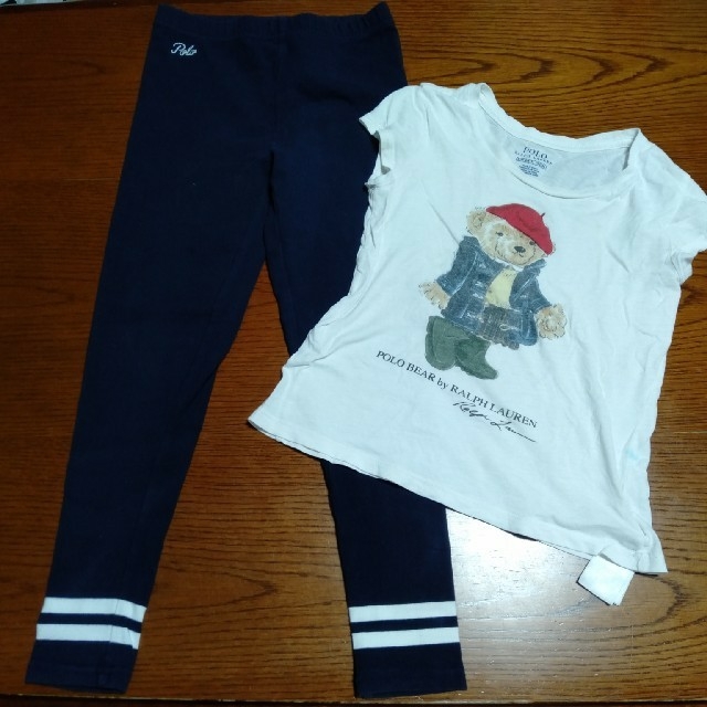 POLO RALPH LAUREN(ポロラルフローレン)の専用♡♡【♡POLO ラルフ・ローレン♡】Tシャツ＆ロングパンツSET　130 キッズ/ベビー/マタニティのキッズ服女の子用(90cm~)(Tシャツ/カットソー)の商品写真