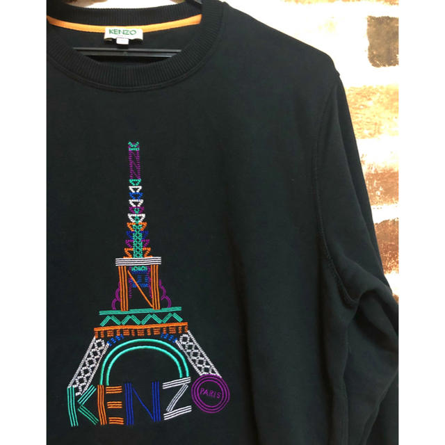 KENZO(ケンゾー)のKENZO スウェット トップス 刺繍  黒 レディースのトップス(トレーナー/スウェット)の商品写真