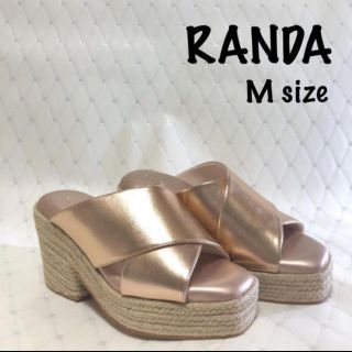 ランダ(RANDA)の【RANDA】美品　ミュールサンダル　Mサイズ(サンダル)