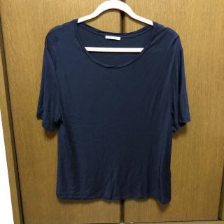 アクネ(ACNE)のAcne  無地　Tシャツカットソー　ネイビー(Tシャツ(半袖/袖なし))