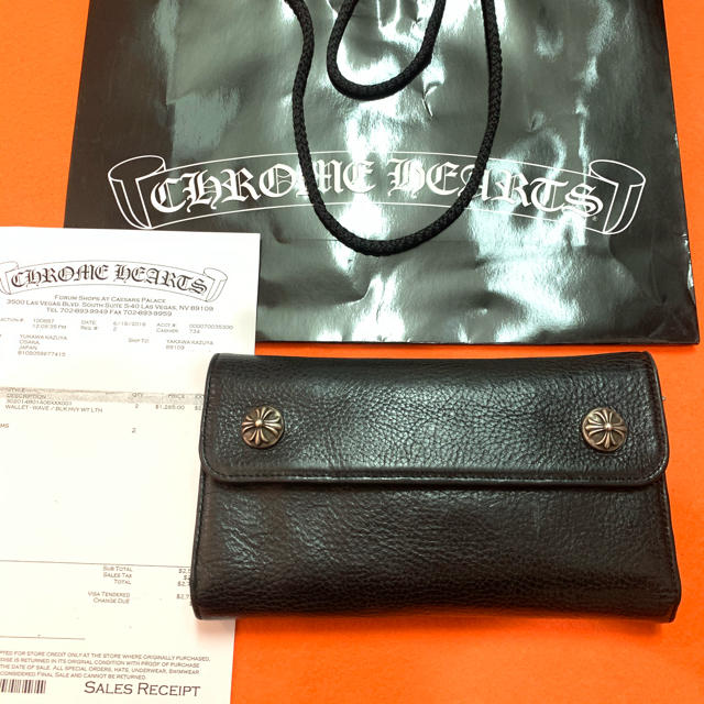 クロムハーツ 長財布 ウェーブウォレット chromehearts  WAVE