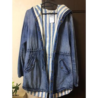 ゲス(GUESS)のGUESS ロングデニムジャケット ジージャン モッズコート(Gジャン/デニムジャケット)