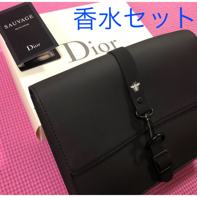 Dior(ディオール)の19(金)発送・箱・紐・香水付 Dior クラッチバッグ 非売品 SAUVAGE メンズのバッグ(セカンドバッグ/クラッチバッグ)の商品写真