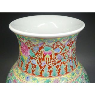 中国古玩 大清乾隆年製 粉彩 花鳥図 花瓶 高約35cm 時代物 c06101の 中国古玩 大清乾隆年製 粉彩 花鳥図 花瓶 高約35cm 時代物 c06101の