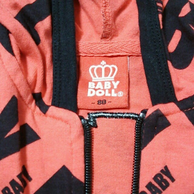 BABYDOLL(ベビードール)の値下げBABY DOLL☆半袖パーカー キッズ/ベビー/マタニティのベビー服(~85cm)(シャツ/カットソー)の商品写真