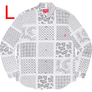 シュプリーム(Supreme)のLサイズ‼️supreme paisley grid shirt(シャツ)