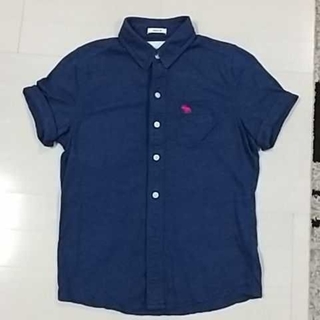 アバクロンビーアンドフィッチ(Abercrombie&Fitch)のアバクロキッズ 紺色シャツ、 グレーシャツ ２枚(Tシャツ/カットソー)