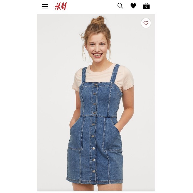 H&M(エイチアンドエム)の値下げ＊　デニム　ワンピース レディースのワンピース(ミニワンピース)の商品写真