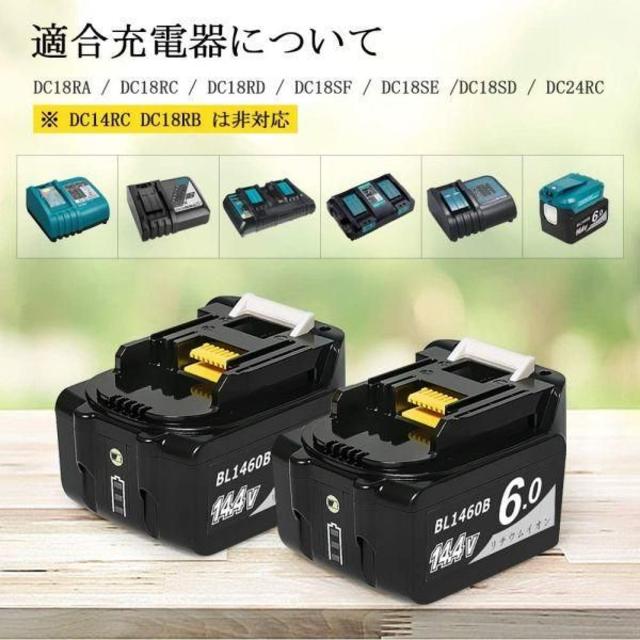 BL1460B 2個 マキタ 互換 バッテリー 残量表示 - www.ecotours-of