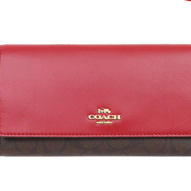 COACH長財布レッドF88024新品