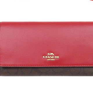 コーチ(COACH)のCOACH長財布レッドF88024新品(財布)