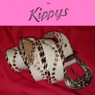 スワロフスキー(SWAROVSKI)のKippys キッピーズ  SWAROVSKI ハラコ スワロフスキー カウ(ベルト)