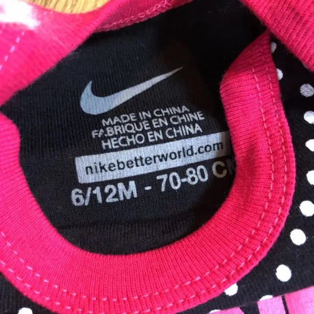 NIKE(ナイキ)のNIKE ベビーロンパース3枚セット 新品 6-12m キッズ/ベビー/マタニティのベビー服(~85cm)(ロンパース)の商品写真