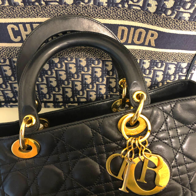 Christian Dior✩.*レディ ディオール ハンドバッグ♪レザー